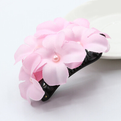 

Handmade Fabric Flower Hairpins For Women Girls Sweet 3D Floral Hair Accessories Beauty Female Hair Clips Hairgirps