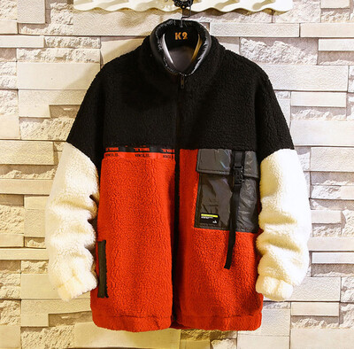 

Toponeto Mens New Fashion Solid Color Casual Warm And Comfortable Splice Cotton Coat