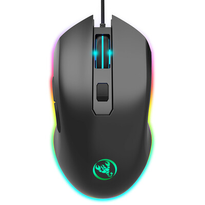 

HXSJ 6400DPI Wired Gaming Mouse Four Adjustable DPI RGB Gaming Mouse A866