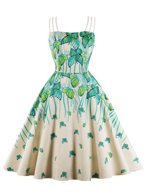 

Vintage Butterfly Print Pin Up Dress