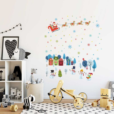 

Tailored Merry Christmas Background Wall Decoration Removable Wall Stickers