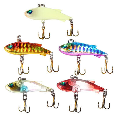 

Lixada 5PCS Bionic Hard Fishing Bait Lure Set Minnow VIB Swimbait Kit Fishing Tackle