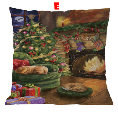 

Tailored Cotton Linen Christmas Pillow Case Sofa Car Throw Cushion Cover Home Decor