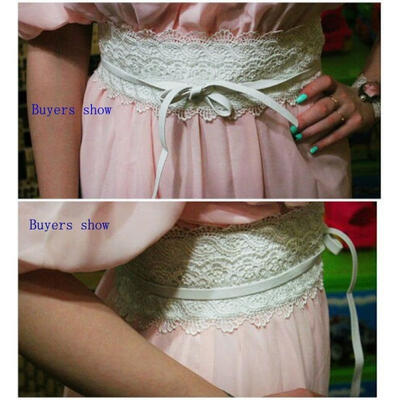 

Women Lace Up Elastic Waistband Corset Tie High Waist Slim Abdominal Belt New