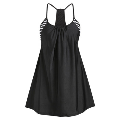 

Cami Striped A Line Tankini Set