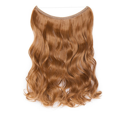 

Invisible Wire No Clips in Hair Extensions Secret Fish Line Hairpieces Silky Straight real natural Synthetic