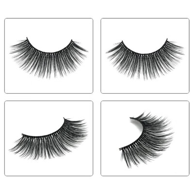 

HUAPAN 1 Pair 3D Lengthen Mink False Eyelashes Dense Extension Fake Eyelash