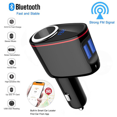 

〖Follure〗54A Fast Charge High Current FM TransmitterLighter Socket USB Car Charger