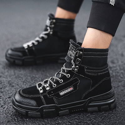 

High-top canvas shoes male Korean version of the trend of mens casual wild shoes shoes breathable white shoes tide shoes summer