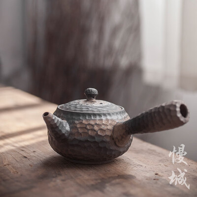 

Brown Side Handle Ceramic Gongfu Tea Kyusu Teapot 200ml 676oz