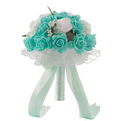 

Wedding Photography Bride Bouquet Lace Home Decoration Simulation Rose Flower