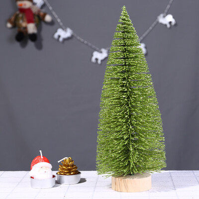 

Tailored Christmas Tree Mini Light Green Pine Tree With Wood Base DIY Craft Table Decor