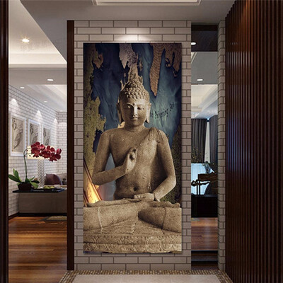 

Brown Religion Buddha Painting on canvas art home deco wall art picture living room No Frame 30x60cm12x24"