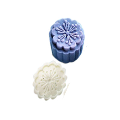 

Siaonvr 4 Style Stamps 50g Round Flower Moon Cake Mold Mould White Set Mooncake Decor