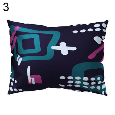 

Cartoon Graffiti Pillow Case Polyester Peach Skin Cushion Cover Home Sofa Decor