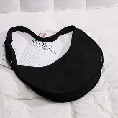 

Dumpling bag female 2019 new Korean version of ulzzang Messenger bag casual simple retro canvas bag shoulder bag