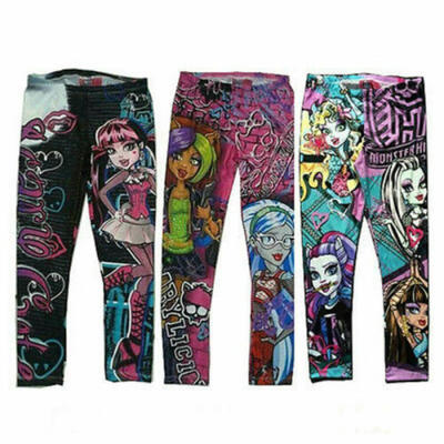 

Girls Womens Cartoon Pattern Stretch Full Long Leggings Small & Plus Sizes