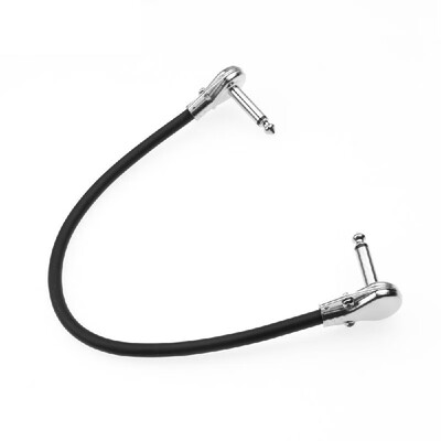 

Guitar Effect Pedal Cable Wire Flat Patch Cable Cord 635mm Right Angle Pancake Design 30cm
