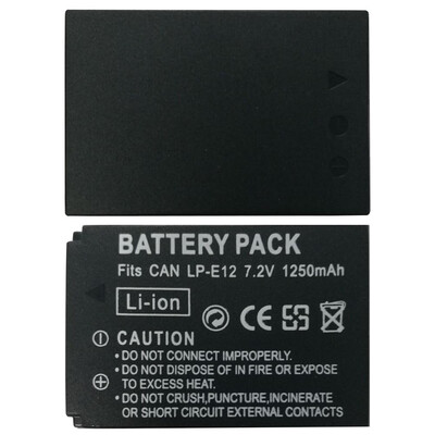 

Andoer LP-E12 2 Pack 74V 1200mAh Rechargeable Li-ion Replacement Battery with LCD USB Charger Kit for Canon EOS 100DEOS Rebel SL