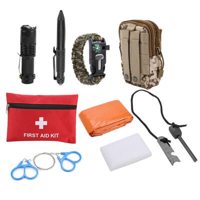 

Greensen Outdoor Sleep Bag Torch Emergency Multi-function Medical Tools Survival Kit