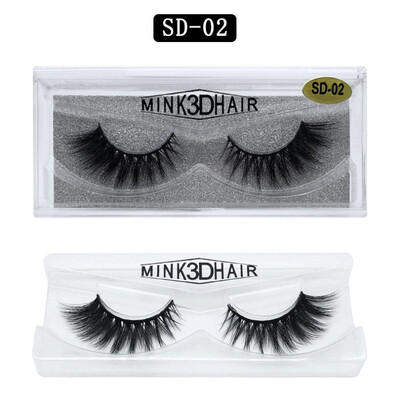 

Fake Lashes 1Pair 3D Mink Eyelashes Luxury HandMade Long Lasting Volume Lash Extension Reusable False Eyelashes