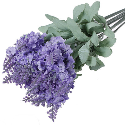 

Artificial Lavender Silk Flower Bouquet Wedding Home Party DIY Decor 10 Heads