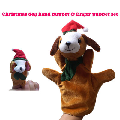 

Tailored 2Pcs Christmas Soft Animal Hand Finger Puppet Baby Infant Kid Toy Plush Toys A