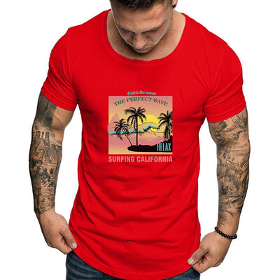 

Toponeto Men Fashion Solid Printing Style Cotton Design T-shirt Casual Shirts Tops Blouse