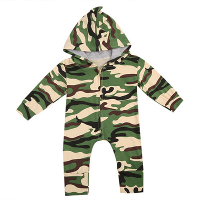

Newborn Baby Boy Girl Long Camo Romper Bodysuit Jumpsuit Playsuit Clothes Outfit