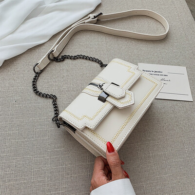 

Bags handbags 2019 new French small texture shoulder bag Western fashion wild Messenger chain small square bag