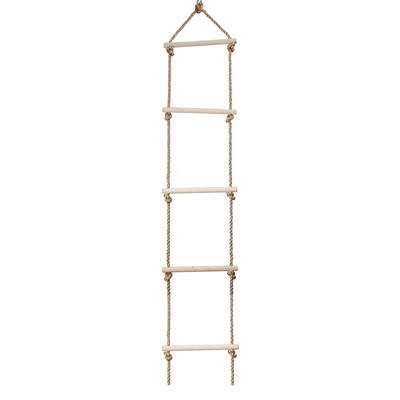 

Wooden Rope Ladder Multi Rungs Children Climbing Toy Safe Sports Rope Swing