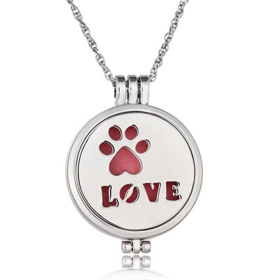 

Women Fashion Chic Footprints Luminous Skeleton Love Aromatherapy Necklaces