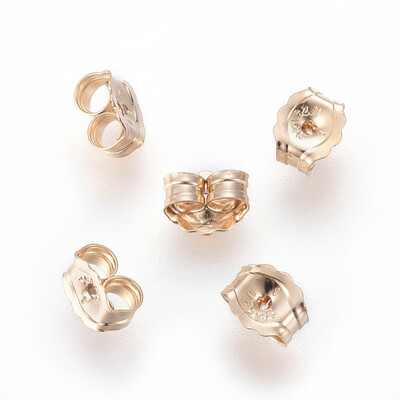 

JK Findings Yellow Gold Filled Ear Nuts 120 14K Gold Filled 2x45x25mm Hole 05mm