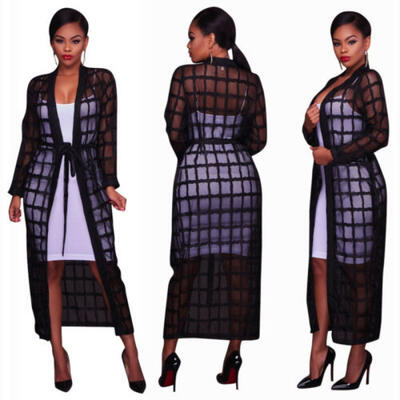 

Womens Long Sleeve Sexy Long Maxi Kimono Cardigan Blouse Casual Jacket Top Dress