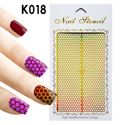 

Toponeto 1Pc Irregular Hollow Nail Art Vinyls Stencil Stickers Manicure