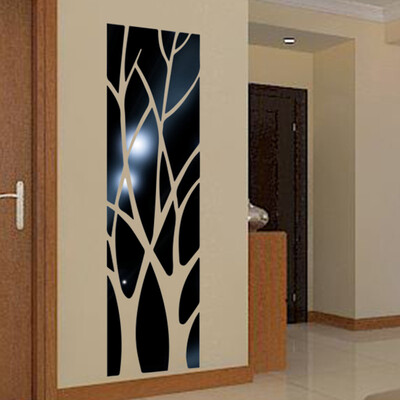 

Gobestart Modern Mirror Style Removable Decal Art Mural Wall Sticker Home Room DIY BK