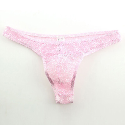 

Mens Fashion Sexy Lace Fit Underwear G-string Sexy Underwear Lingerie Briefs