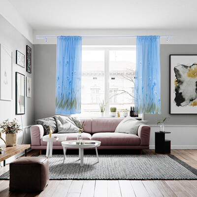 

Toponeto Daffodil Flower Tulle Curtain Handle Tulle Coveted 1 Fabric