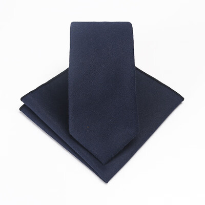 

Pure color cotton tie suit casual mens gentleman wedding groom groomsman imitation wool pocket towel tie wholesale