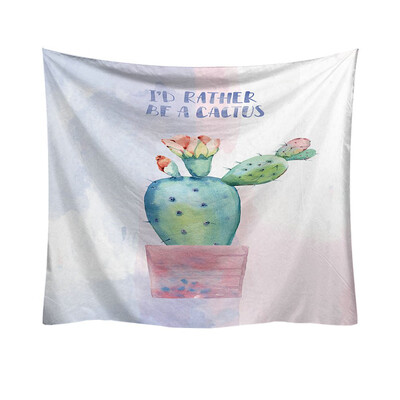 

Gobestart Fashion Tapestry Green Cactus Style Pattern Decorative Tapestry Home Decor