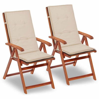 

Garden Chair Cushions 2 pcs Cream 472"x197"x118"