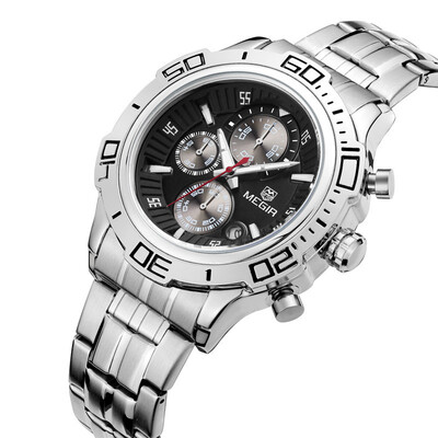 

Meigel MEGIR Mens Multi-Function Quartz Watch Mens Calendar Watch