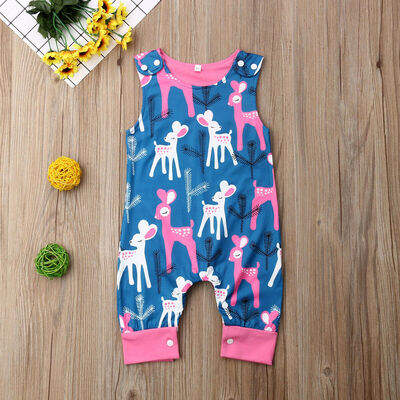 

Newborn Toddler Baby Boy Girl Sleeveless Romper Bodysuit Jumpsuit Outfit Clothes