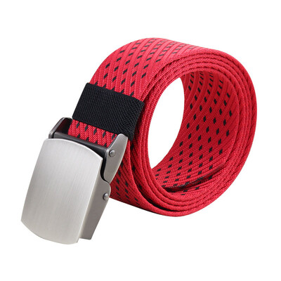 

Trend new Unisex belt fashion high quality Jacquard Nylon Alloy Automatic buckle Men belt outdoor casual sport Men & Women belt