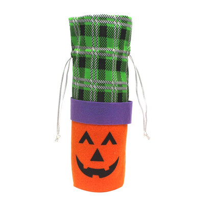 

Halloween Wine Bottle Cover Cute Witch Pumpkin Black Cat Wine Bottle Cloths Festival Home Dinning Table Wine Bottle Decor