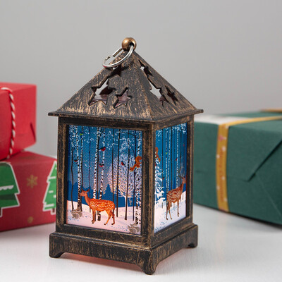 

〖Follure〗Glowing Christmas Cabin Xmas House Glowing With Light For Christmas Party Decor