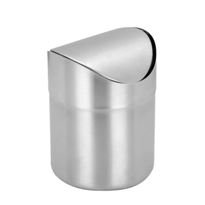 

Mini Trash Bin Dustbin Swing Lid Kitchen Worktop Desktop Waste Rubbish Trash Can