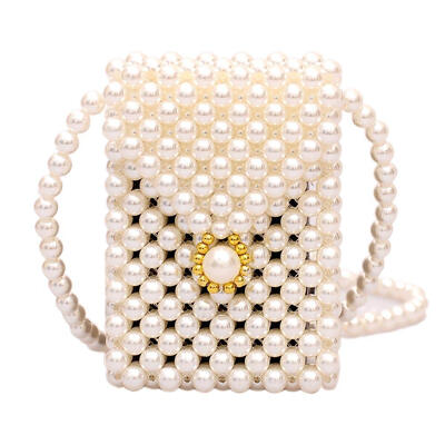 

Retro Girl Elegant Pearls Shoulder Handbags Women Beads Small Crossbody Bag