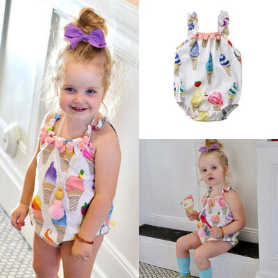 

Newborn Infant Baby Girl Cartoon Romper Bodysuit Jumpsuit Outfit Sunsuit Clothes
