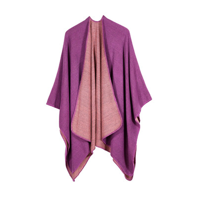 

Roseonmyhand Women Winter Knitted Cashmere Poncho Capes Shawl Cardigans Sweater Coat